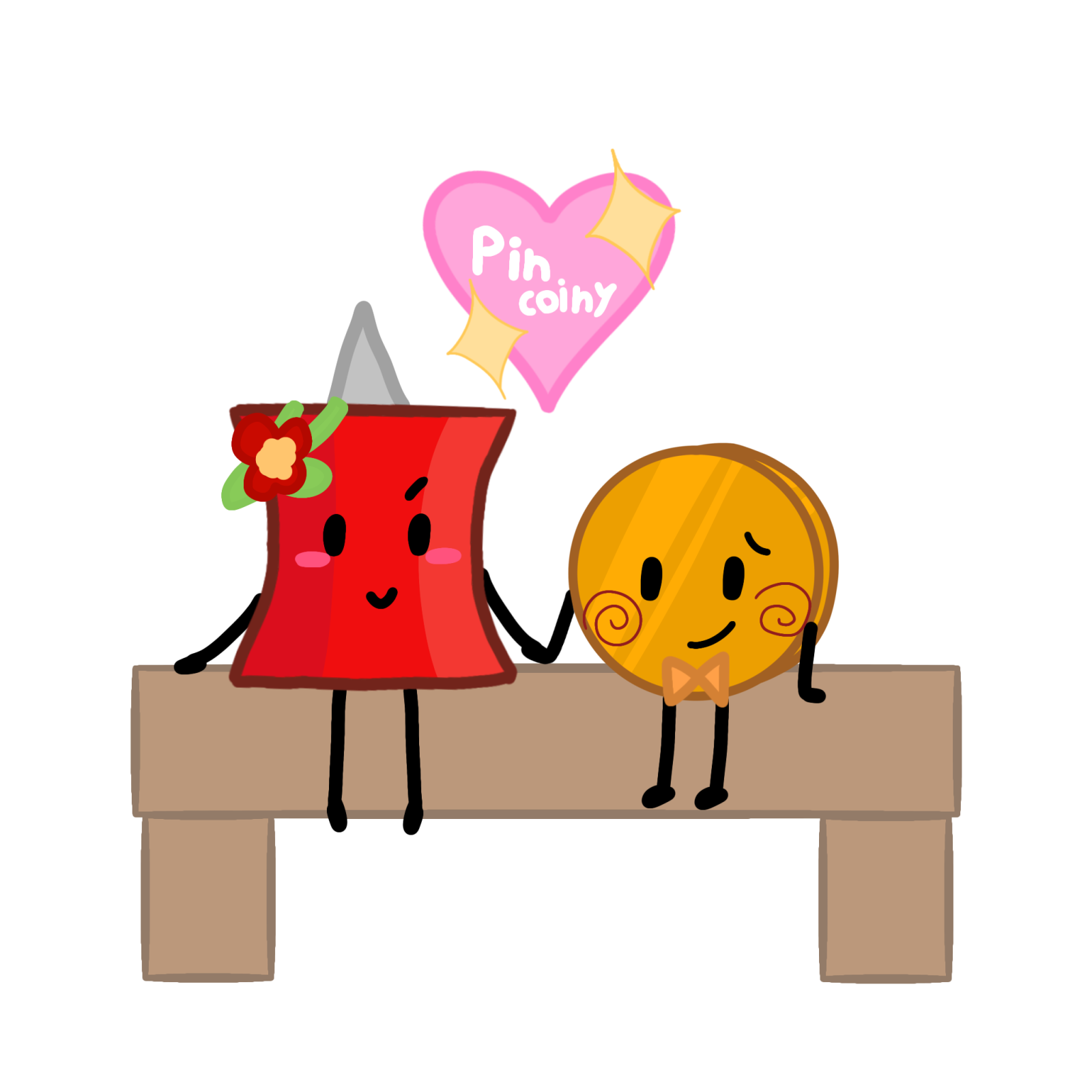 아크릴스탠드_핀X코이니_BFDI