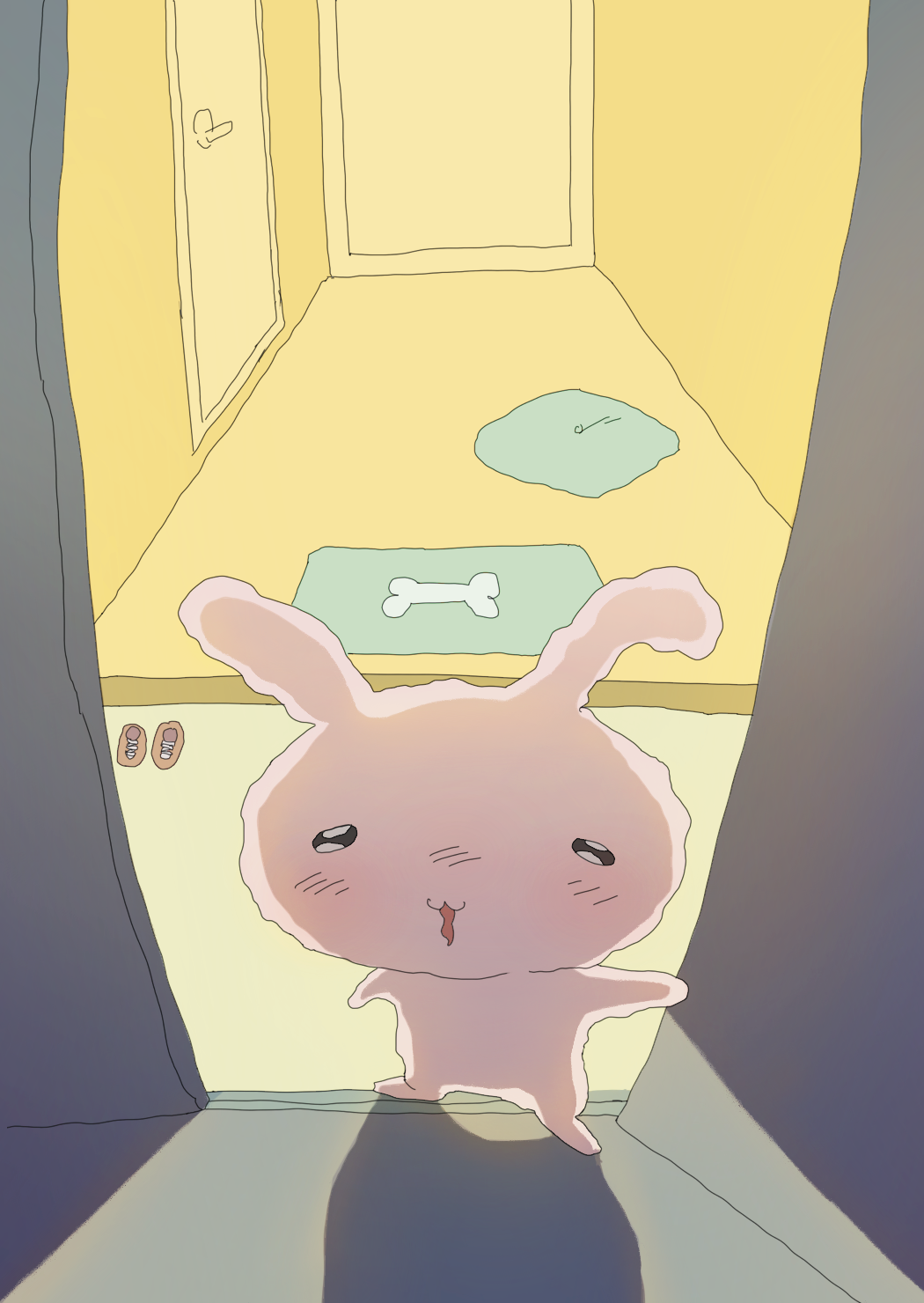 마중 나온 토끼
