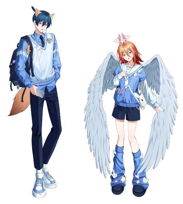 아크릴 스탠드 토끼 천사 (사진 오른쪽)